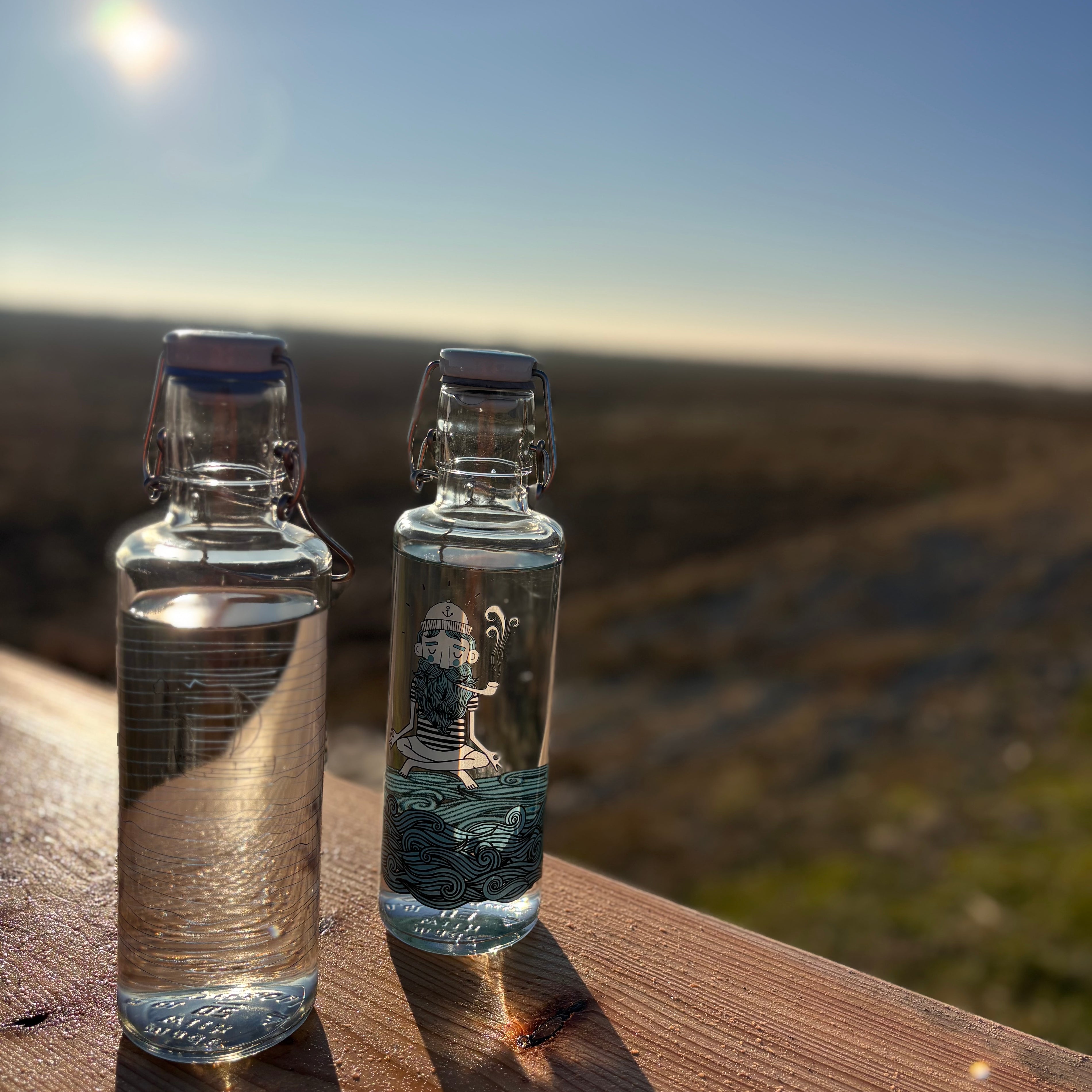 Trinkflasche "Soulbottle - Kapitän", 0,6 Liter, Glas