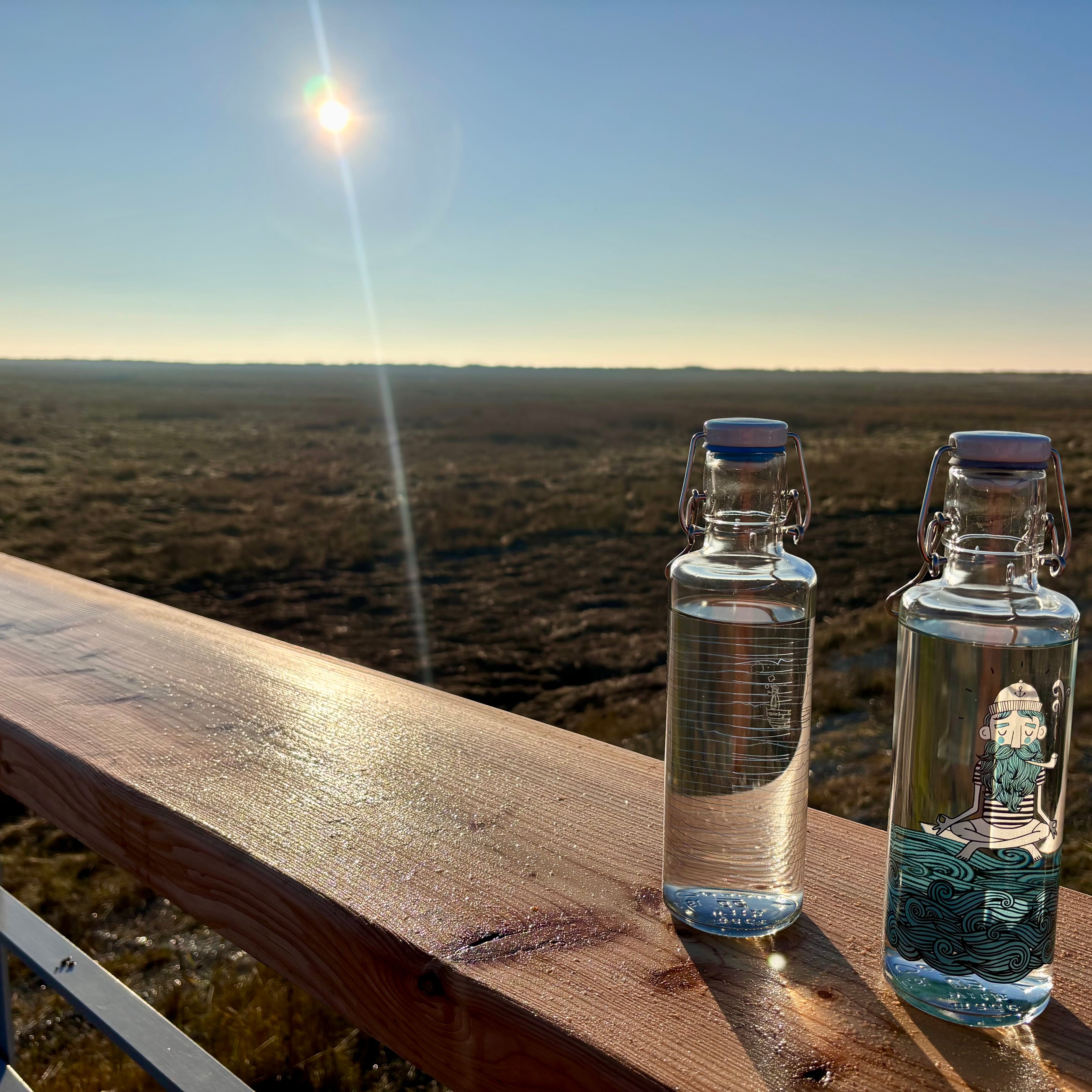 Trinkflasche "Soulbottle - Kapitän", 0,6 Liter, Glas