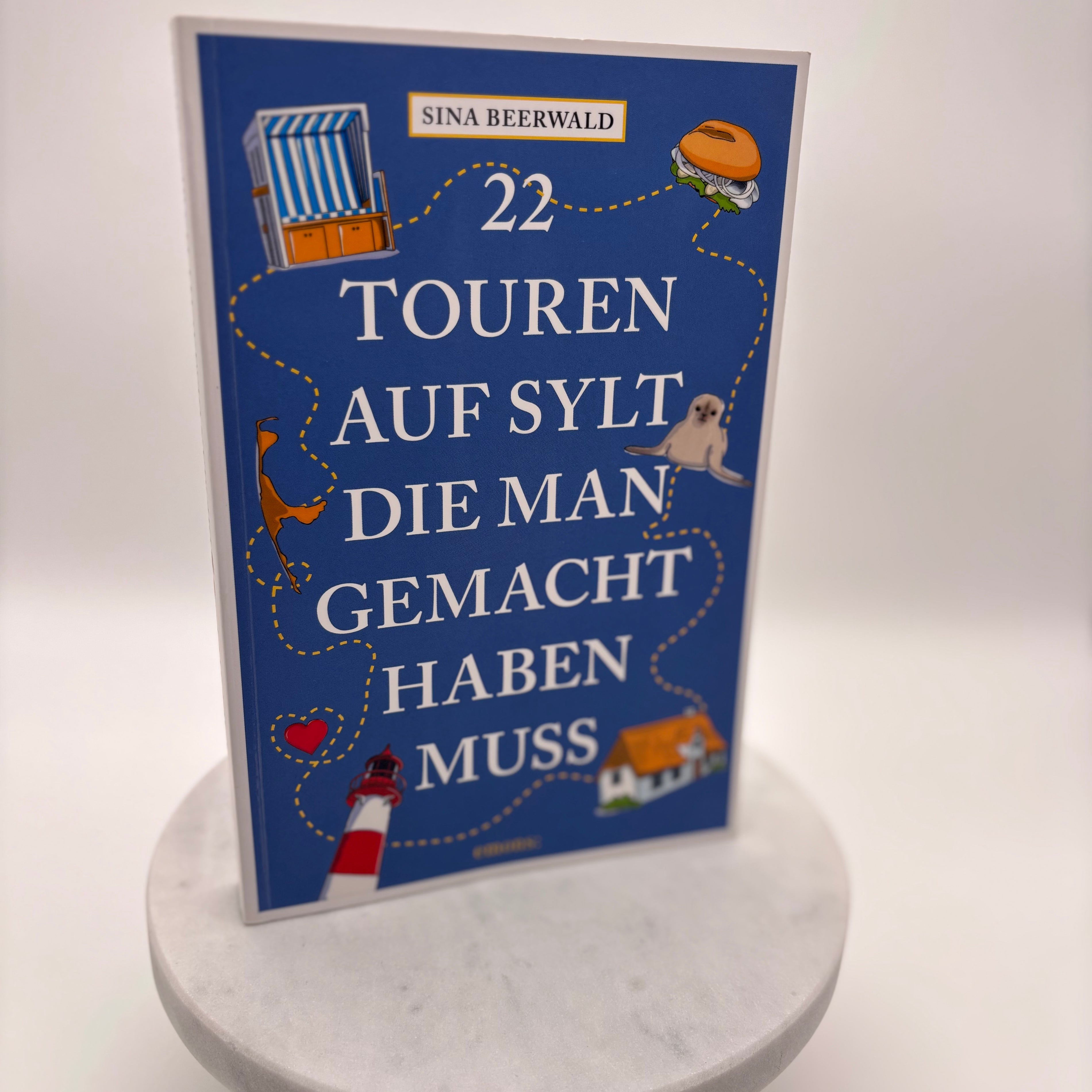 Buch "22 Touren auf Sylt die man gesehen haben muss", handsigniert + Autogrammkarte, Sina Beerwald