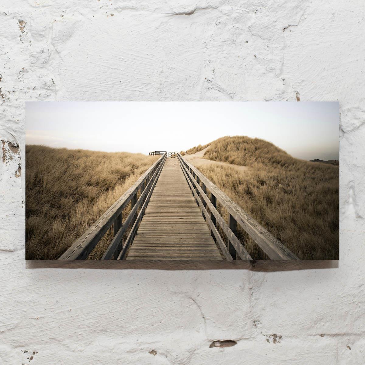 Sylt-Fotorechteck "Bohlenweg in den Dünen", 10 x 20 cm